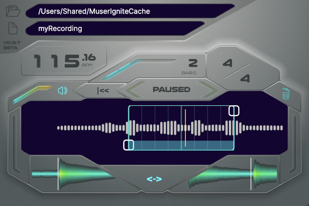 Muser Ignite interface